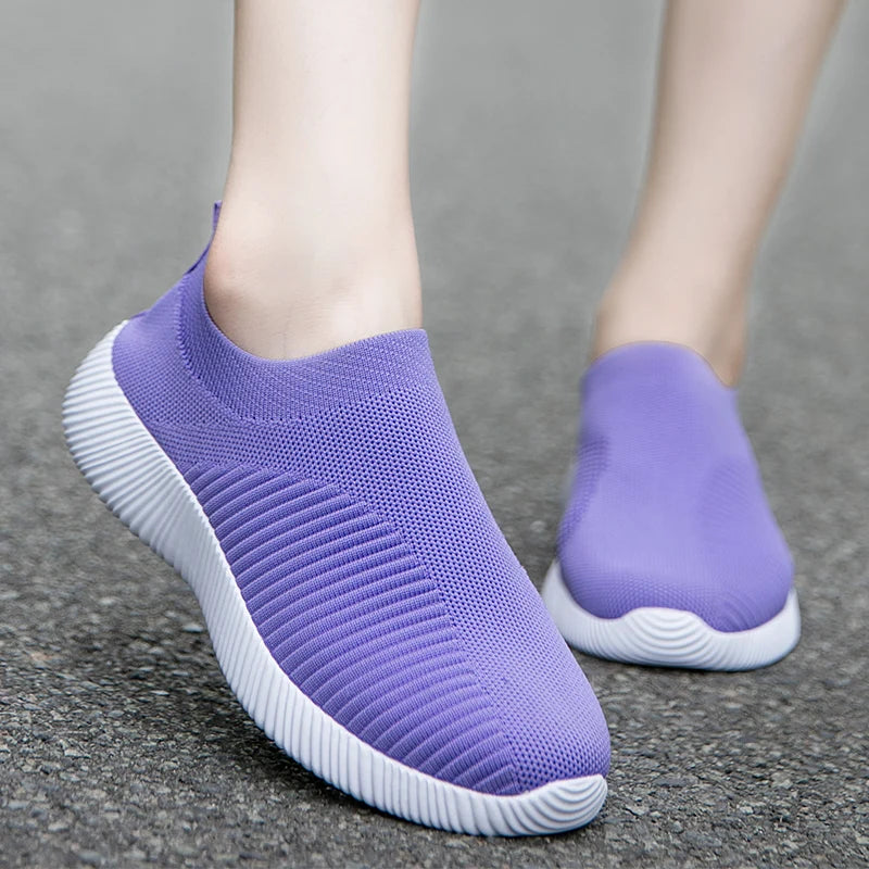 Vulkanisierte Damenschuhe, hochwertige Damen-Sneakers, Slip-On-Flats, Damen-Loafer, Übergröße 42, Walking Flats