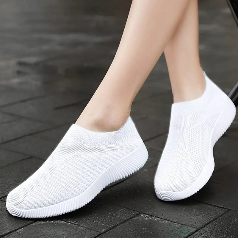 Vulkanisierte Damenschuhe, hochwertige Damen-Sneakers, Slip-On-Flats, Damen-Loafer, Übergröße 42, Walking Flats