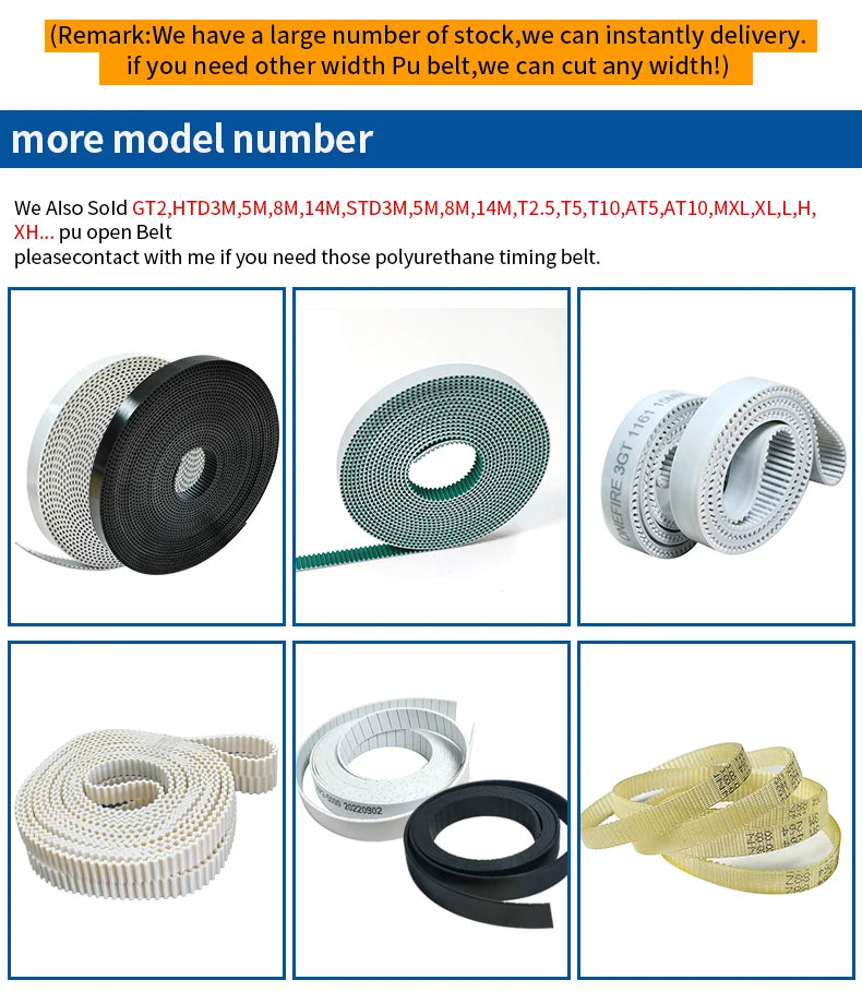 5Meters P2 Flat Belt Width 25mm 30mm Thickness 2mm P2 Belt Polyurethane with Steel core for Fitness Equipment