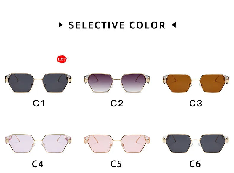1PC Sommer Neue Mode Polygon Sonnenbrille Trend Personalisierte Sonnenbrille Reise Brille Geschenk