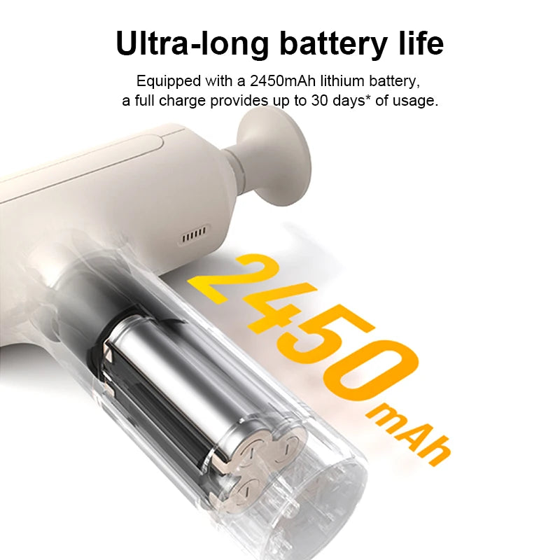 Xiaomi Mijia Fascia Gun 3 10mm thrust deep relaxation muscle massage gun 2450mAh 25KG 3 massage head sports specific massage gun