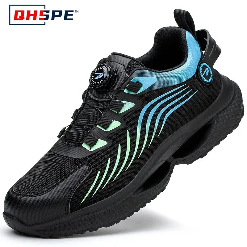 Drehknopf Neue Sicherheitsschuhe Männer Anti-Smash Anti-Pannen Arbeitsschuhe Mode Männer Sportschuhe Sicherheit Schutzstiefel Männer