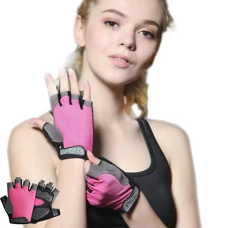 Breathable Anti-Slip Half Finger Gloves for Fitness Cycling Summer Gym Cycling Gloves for Men And Women Bicycle Riding Fishing