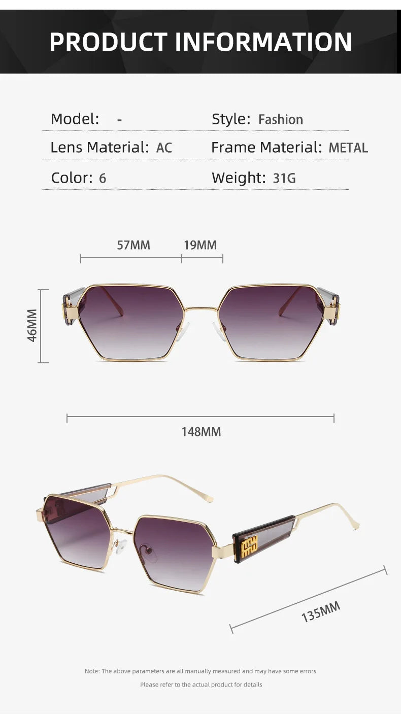 1PC Sommer Neue Mode Polygon Sonnenbrille Trend Personalisierte Sonnenbrille Reise Brille Geschenk