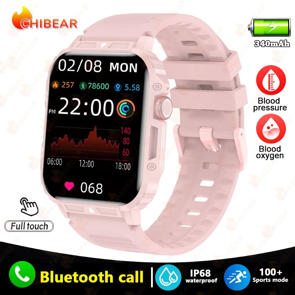 2024 Neue Smart Watch für Männer, 1,95 Zoll, Bluetooth-Anruf, IP68, wasserdicht, Sportmodus, Gesundheitsüberwachung, Smartwatches für Huawei Xiaomi