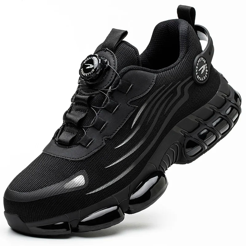 Rotating Button Safety Shoes Men Anti-smash Anti-puncture Work Shoes Fashion Men Safety Sport Shoes Security Protective BootsMen