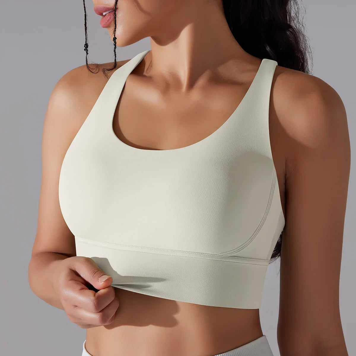 Damen Yoga-BH, Tanktops für Fitness, Naked Feel, Sport-BH, Gym-Weste, Damen-Camisole, Workout-Unterwäsche, Sportbekleidung