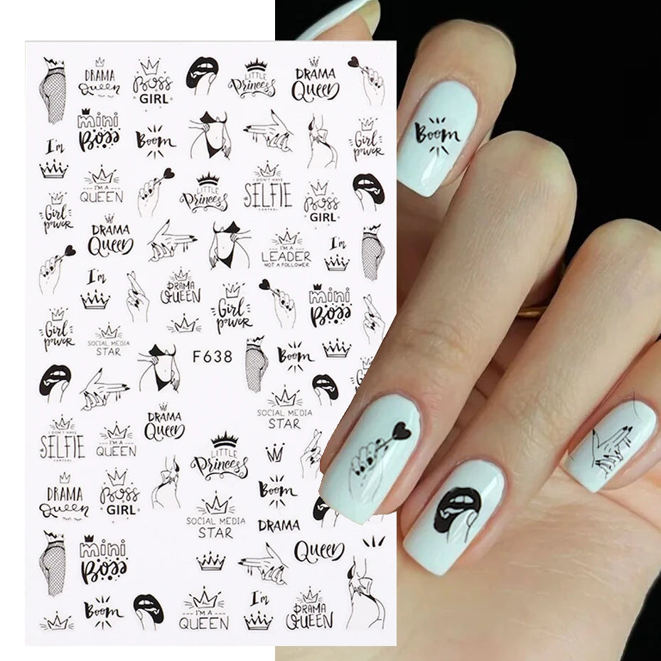 1 STÜCKE Neue Luxuriöse Schmetterling Nagelaufkleber Blume Nageldesign Nagelkunst Liefert Nagelabziehbilder Geeignet Für Frauen Nageldekoration