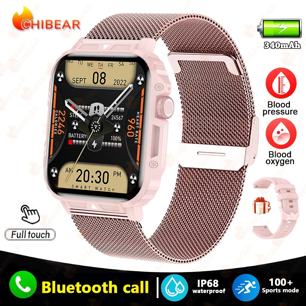 2024 Neue Smart Watch für Männer, 1,95 Zoll, Bluetooth-Anruf, IP68, wasserdicht, Sportmodus, Gesundheitsüberwachung, Smartwatches für Huawei Xiaomi