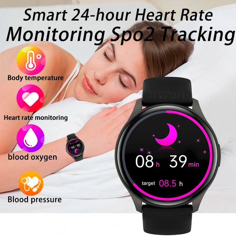2025 Neu für Xiaomi Huawei 1,43 Zoll Bluetooth Call Smartwatch Damen Herren AMOLED 466*466 HD Pixel Display Smartwatches Damen