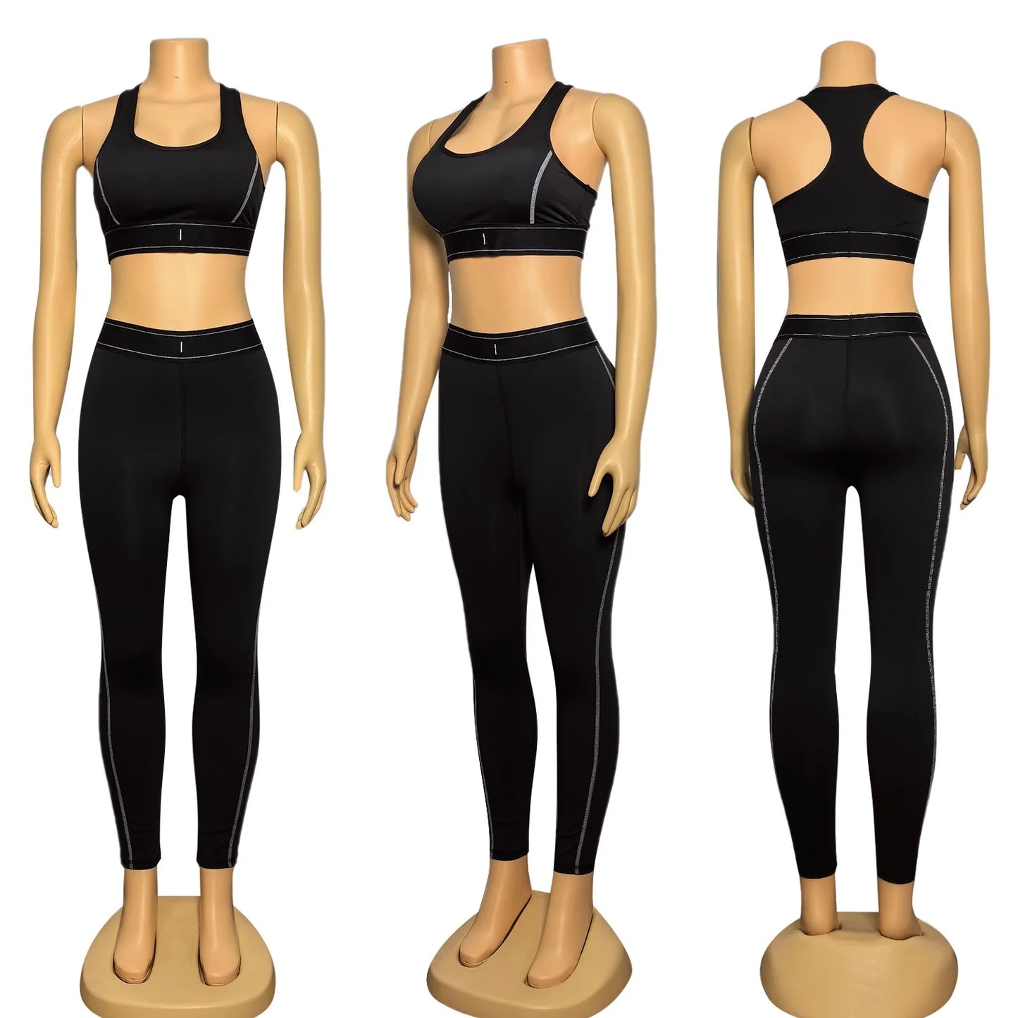 AL YOGA 2025 Summer New Women's Fashion Letter Printed Yoga Sports and Leisure Two Piece Set