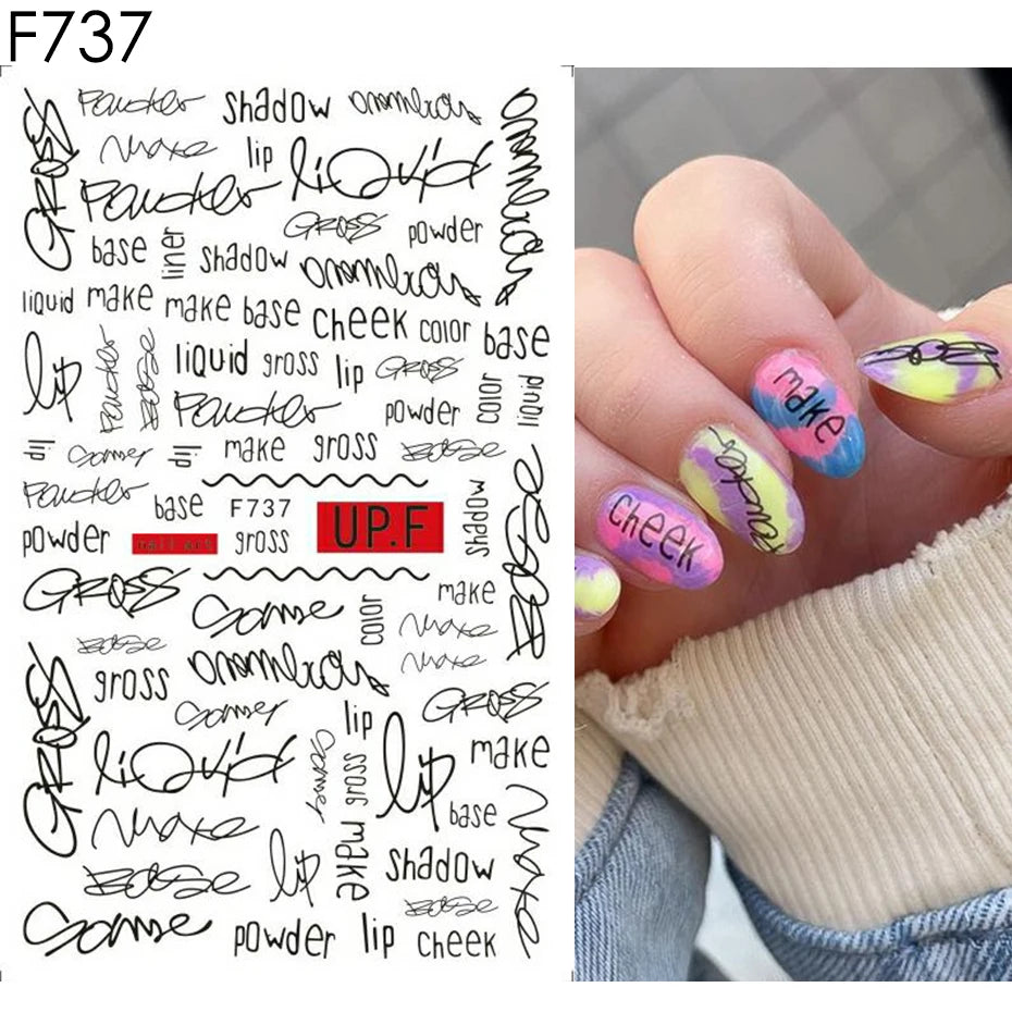 1 STÜCKE Neue Luxuriöse Schmetterling Nagelaufkleber Blume Nageldesign Nagelkunst Liefert Nagelabziehbilder Geeignet Für Frauen Nageldekoration