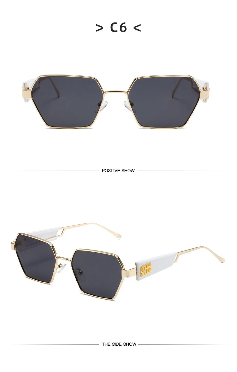 1PC Sommer Neue Mode Polygon Sonnenbrille Trend Personalisierte Sonnenbrille Reise Brille Geschenk