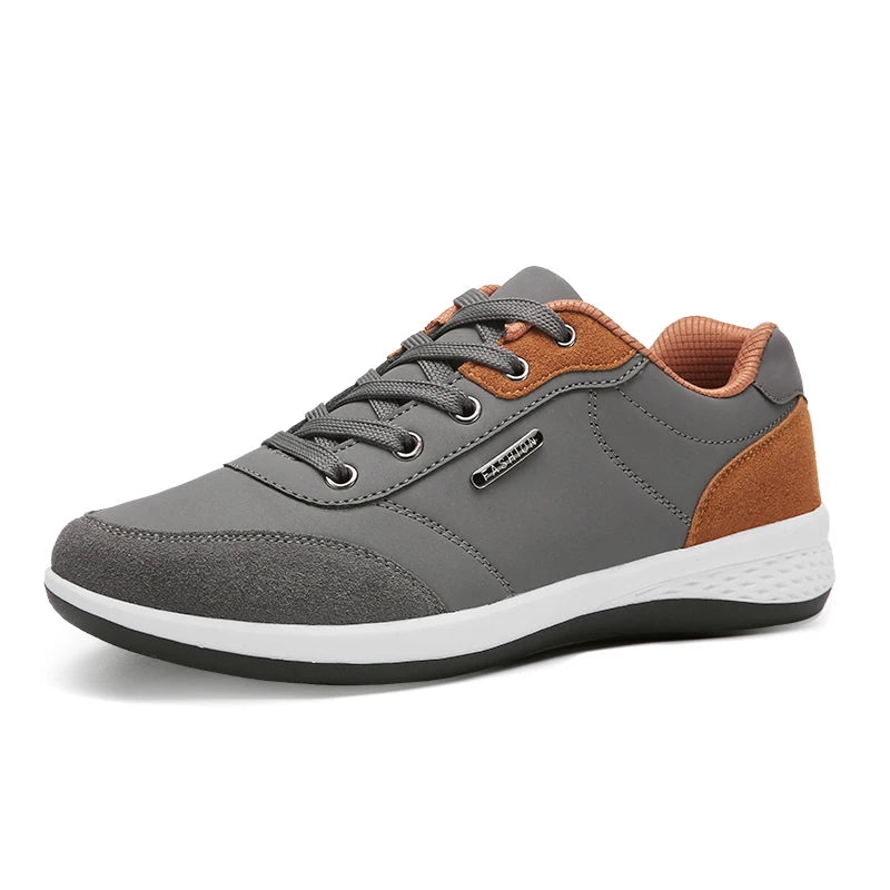 YRZL Herrenschuhe Frühling Herbst wasserdichte Wanderschuhe Freizeit Herren Leder Sportschuhe rutschfeste Schuhe Tennis für Herren