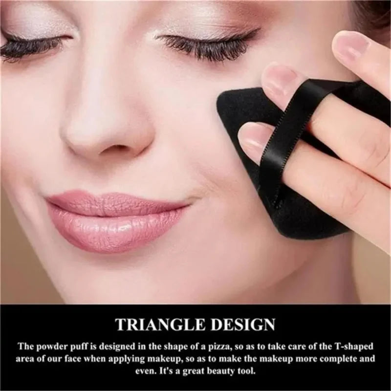 10–30 Stück Dreieck Mini Samt Puderquaste Foundation Gesicht Concealer Applikator Kosmetik Finger Schwamm Puff Schönheit Make-up-Tools