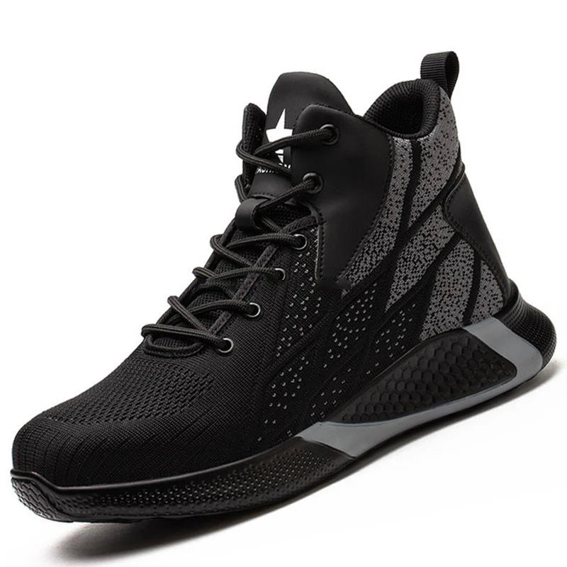 Herren Sicherheitsstiefel High Top Sicherheitsschuhe Herren Damen Stahlkappe Arbeitsschuhe Herren Anti-Smash Unzerstörbare Baustiefel Winter