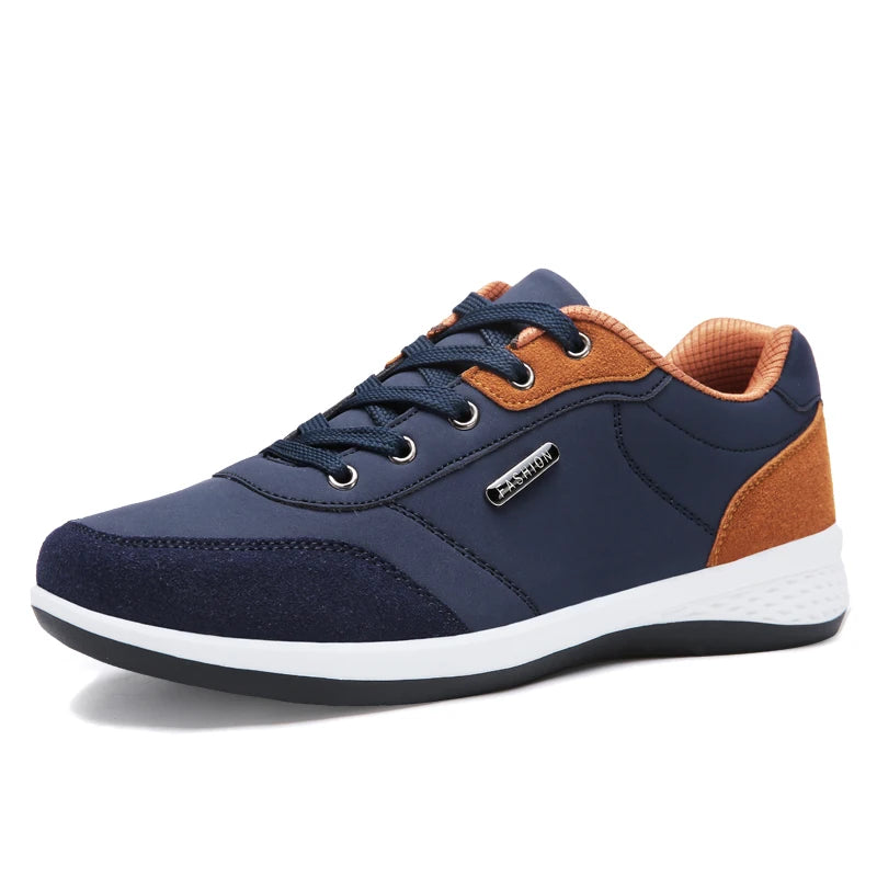 YRZL Herrenschuhe Frühling Herbst wasserdichte Wanderschuhe Freizeit Herren Leder Sportschuhe rutschfeste Schuhe Tennis für Herren