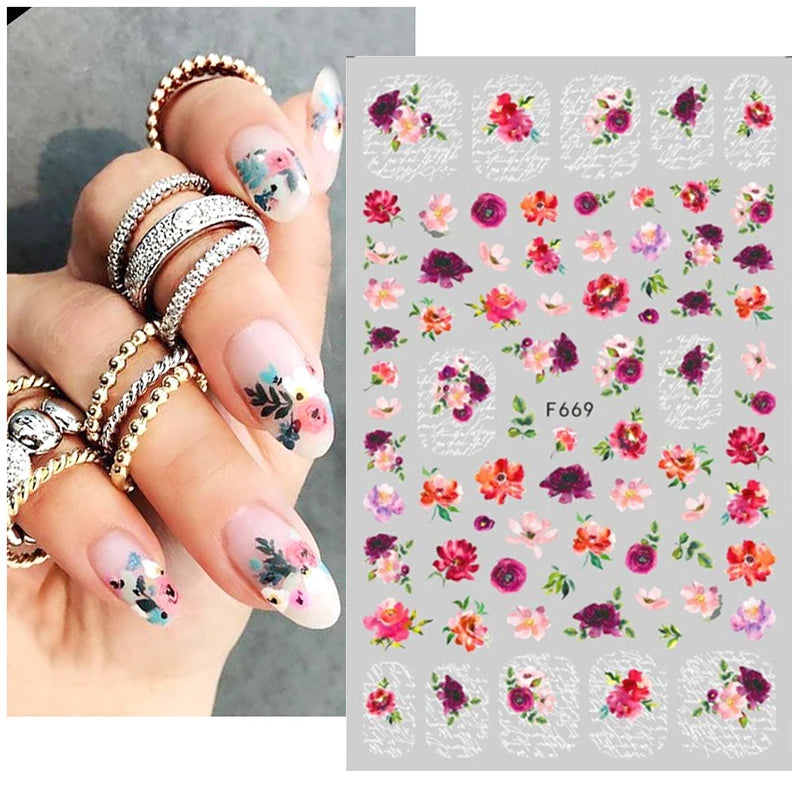 1 STÜCKE Neue Luxuriöse Schmetterling Nagelaufkleber Blume Nageldesign Nagelkunst Liefert Nagelabziehbilder Geeignet Für Frauen Nageldekoration
