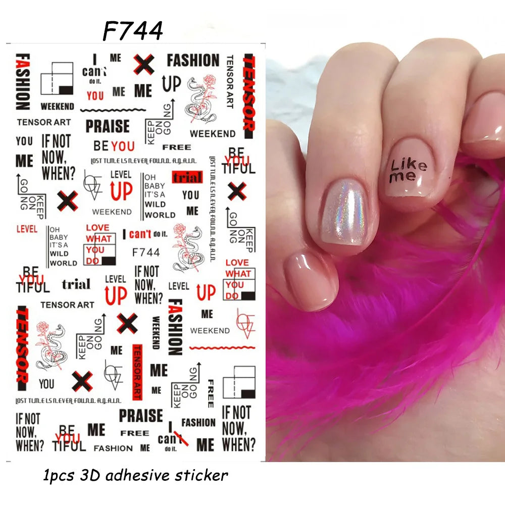 1 STÜCKE Neue Luxuriöse Schmetterling Nagelaufkleber Blume Nageldesign Nagelkunst Liefert Nagelabziehbilder Geeignet Für Frauen Nageldekoration