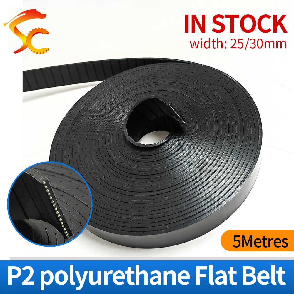 5Meters P2 Flat Belt Width 25mm 30mm Thickness 2mm P2 Belt Polyurethane with Steel core for Fitness Equipment