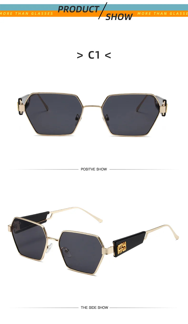 1PC Sommer Neue Mode Polygon Sonnenbrille Trend Personalisierte Sonnenbrille Reise Brille Geschenk