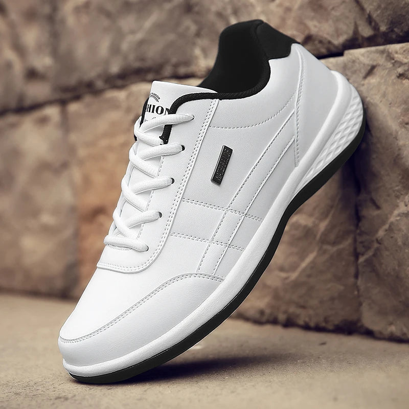 Leder Herrenschuhe Sneakers Trend Casual Schuh Italienische Atmungsaktive Freizeit Herren Sneakers Rutschfeste Schuhe Herren Wanderschuhe
