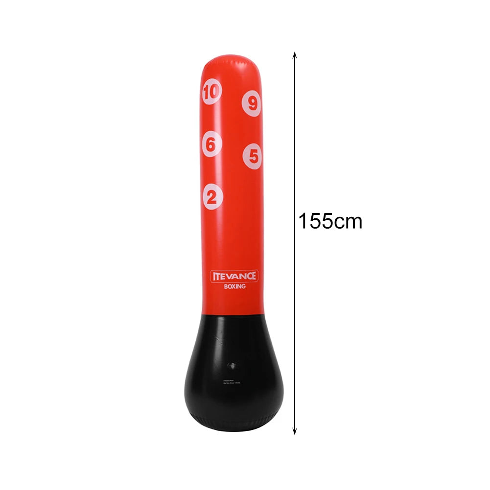 Boxing Punching Bag Boxing Muay Thai Inflatable Boxing Bag Training Pressure Relief Exercise Punching Stand Fitness Equipment
