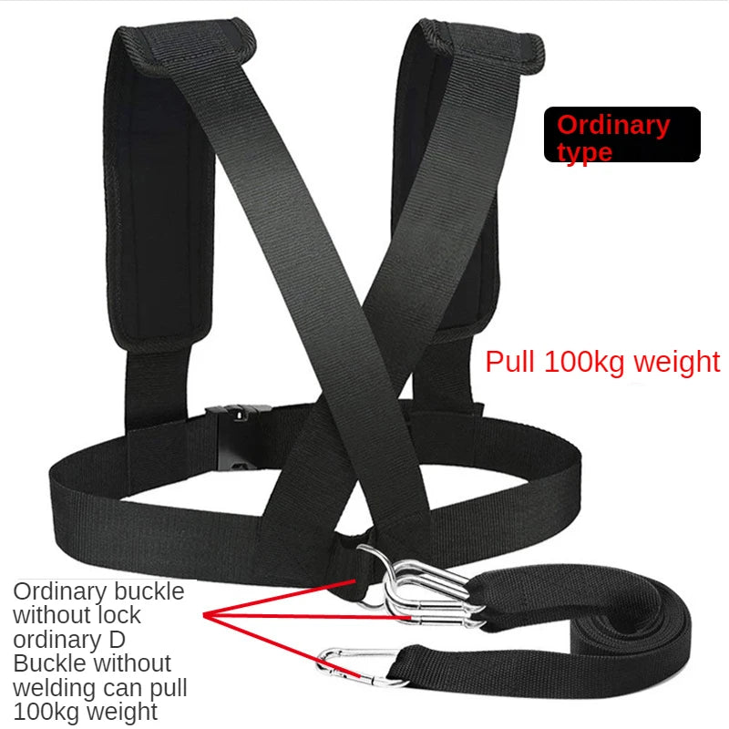 Fitness Equipment Shoulder Harness Gym Pull Sled Drag Speed Weight Training Workout Strap Weight Muscle Sport Accessories