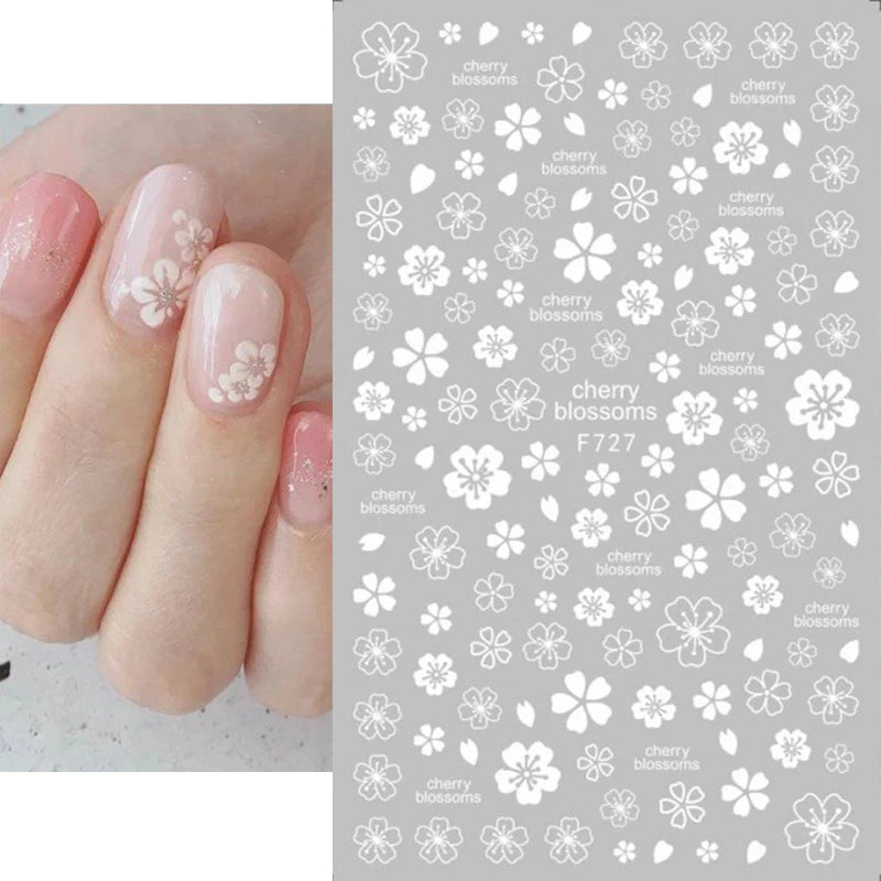 1 STÜCKE Neue Luxuriöse Schmetterling Nagelaufkleber Blume Nageldesign Nagelkunst Liefert Nagelabziehbilder Geeignet Für Frauen Nageldekoration