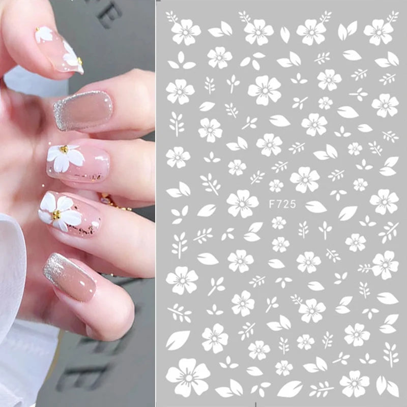 1 STÜCKE Neue Luxuriöse Schmetterling Nagelaufkleber Blume Nageldesign Nagelkunst Liefert Nagelabziehbilder Geeignet Für Frauen Nageldekoration