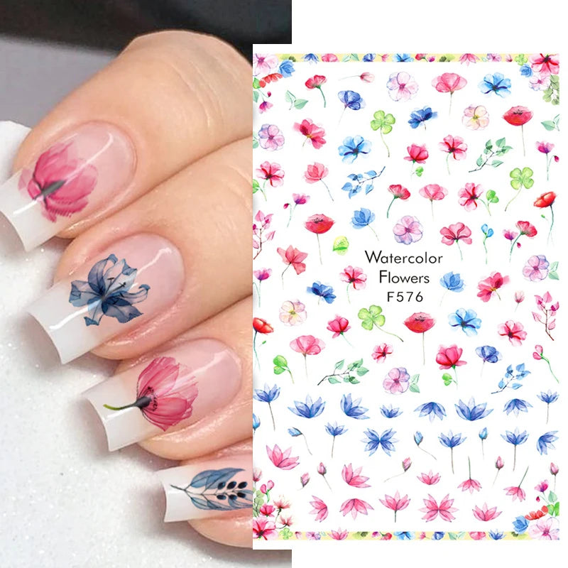 1 STÜCKE Neue Luxuriöse Schmetterling Nagelaufkleber Blume Nageldesign Nagelkunst Liefert Nagelabziehbilder Geeignet Für Frauen Nageldekoration