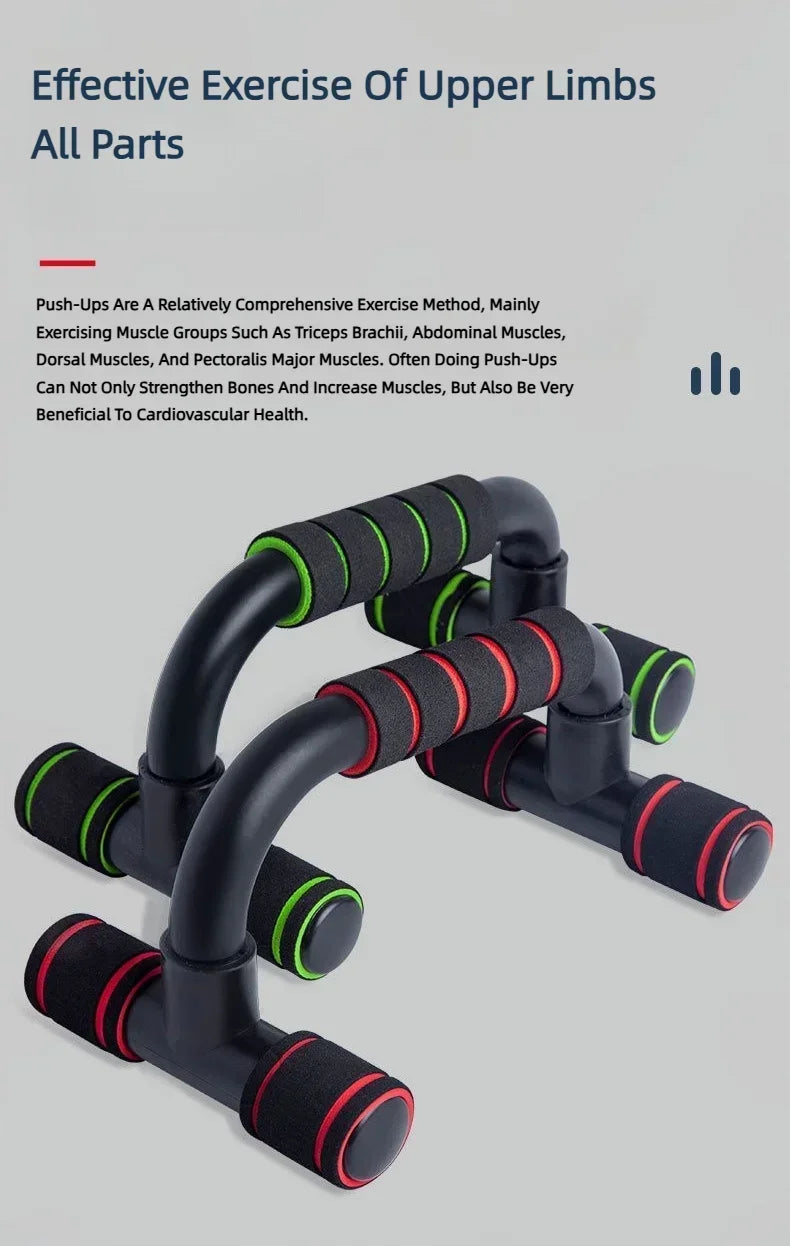 Non-Slip H-Shaped Push Up Bar Gym Handles Home Fitness Equipment for Arm Chest Workout Anti-Skid Support Stand Fitness Sport