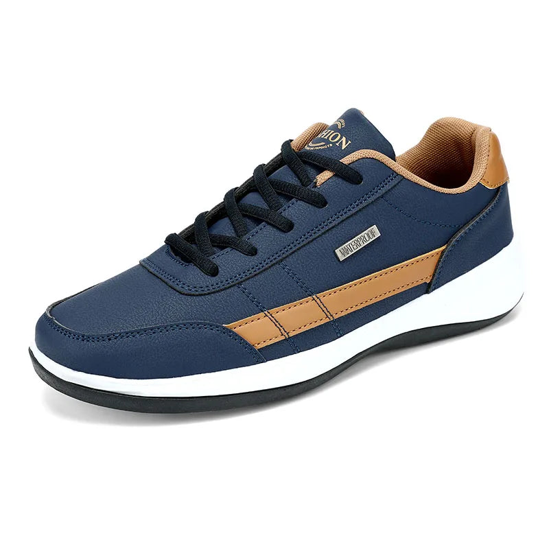 Leder Herrenschuhe Sneakers Trend Casual Schuh Italienische Atmungsaktive Freizeit Herren Sneakers Rutschfeste Schuhe Herren Wanderschuhe