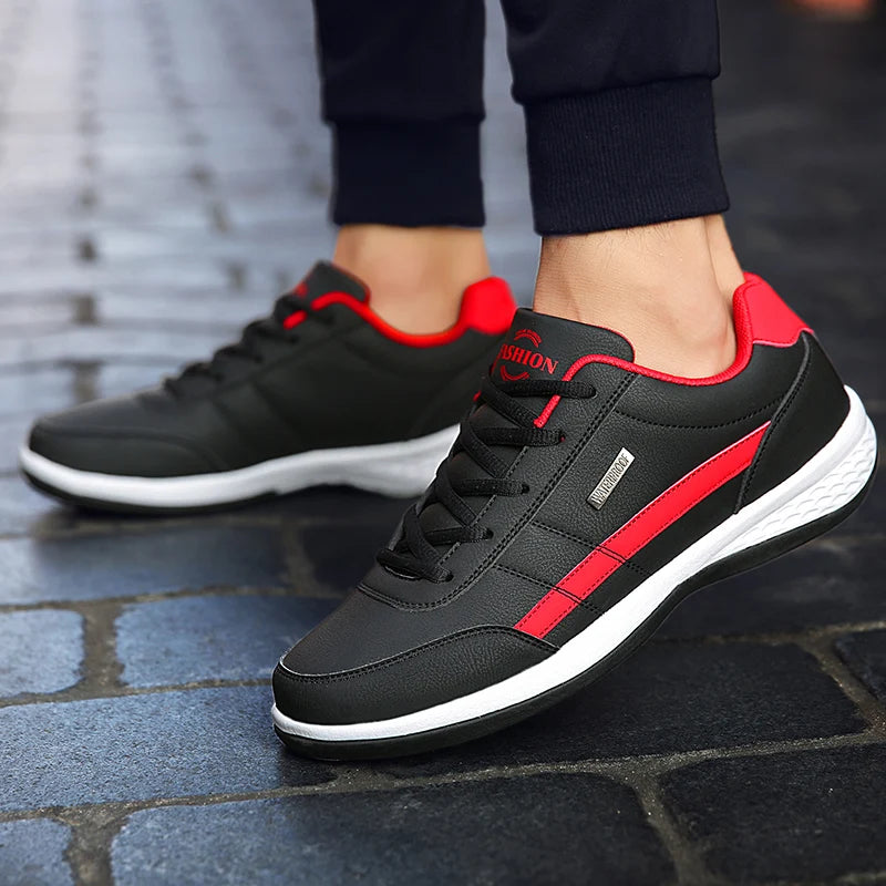 Leder Herrenschuhe Sneakers Trend Casual Schuh Italienische Atmungsaktive Freizeit Herren Sneakers Rutschfeste Schuhe Herren Wanderschuhe
