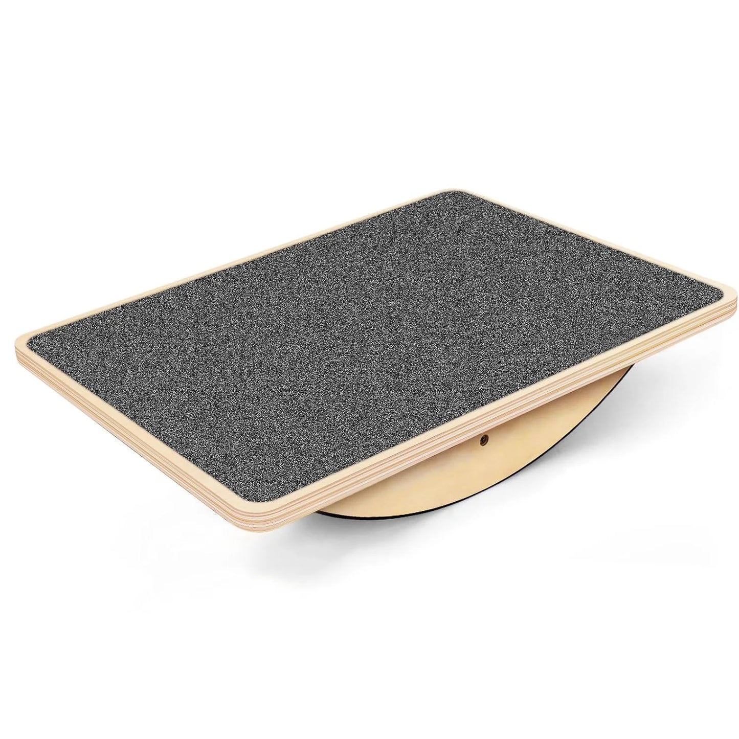 Wooden Balance Board for Leg Workout, Anti-Slip Rocker Board, Wobble Board for Standing Desk Home Gym Office Fitness Equipment