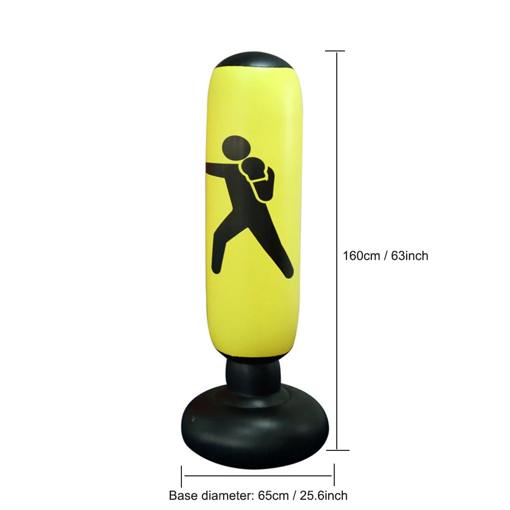 Boxing Punching Bag Boxing Muay Thai Inflatable Boxing Bag Training Pressure Relief Exercise Punching Stand Fitness Equipment