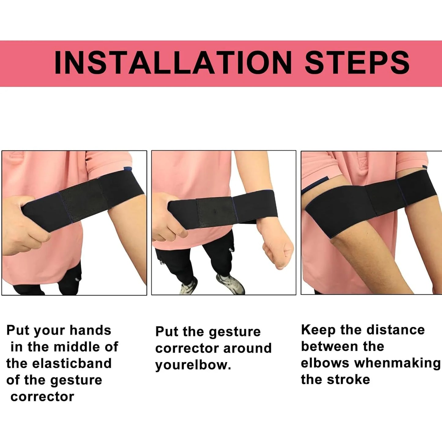 Golf Swing Trainer Posture Corrector Band Arm Hand Exercise Elastic Tension Fitness Equipment for Beginners Home Gym