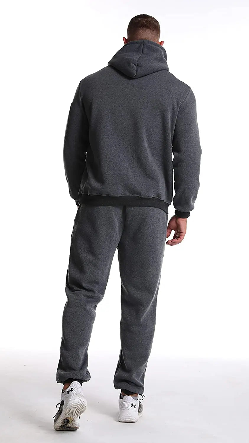 Men's Sportswear Set Two-piece Casual Jogging Warm Breathable Fitness Sportswear Set Military Tactical Hoodie + Trousers