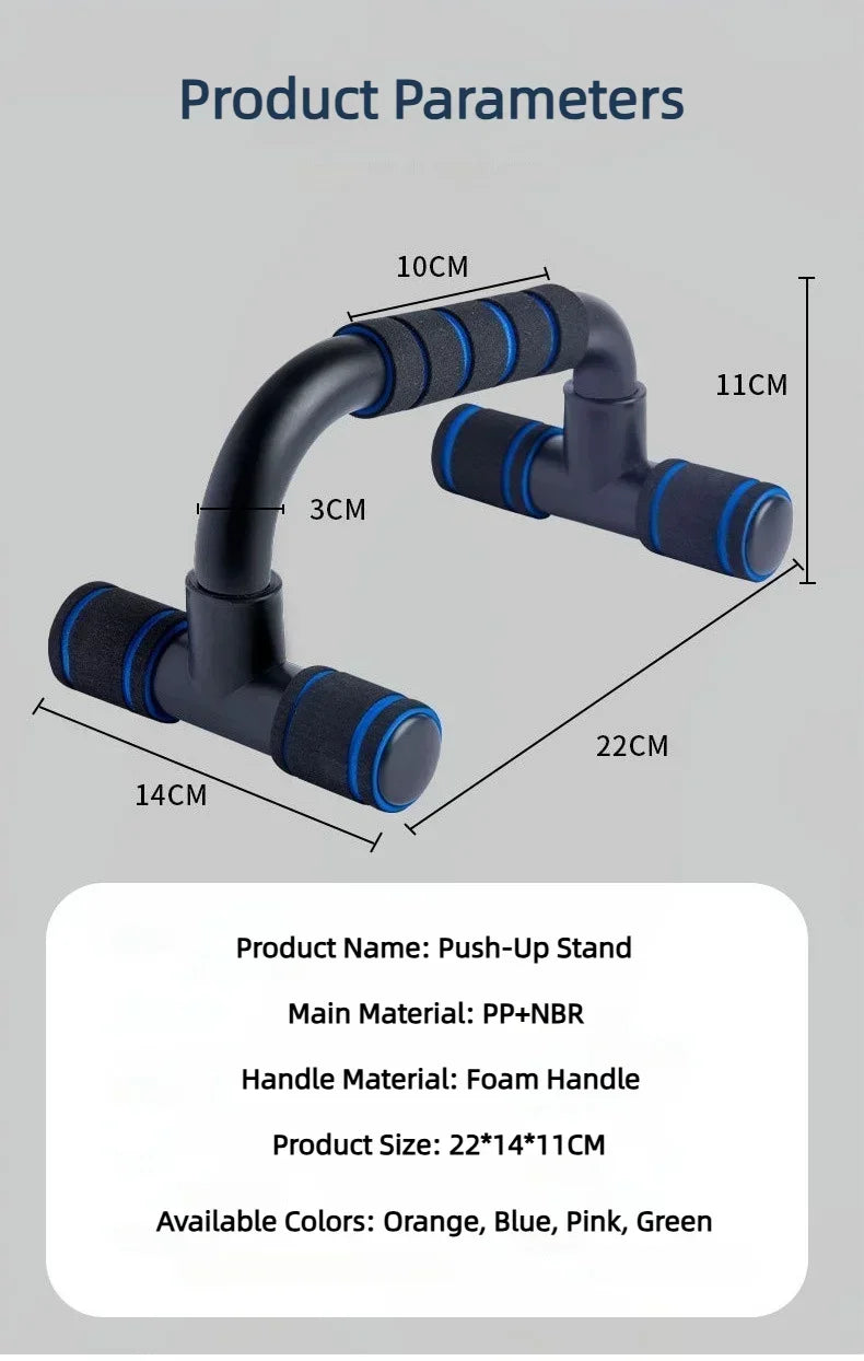 Non-Slip H-Shaped Push Up Bar Gym Handles Home Fitness Equipment for Arm Chest Workout Anti-Skid Support Stand Fitness Sport