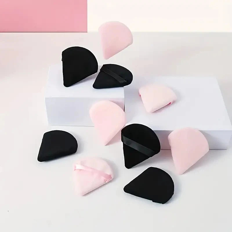 10–30 Stück Dreieck Mini Samt Puderquaste Foundation Gesicht Concealer Applikator Kosmetik Finger Schwamm Puff Schönheit Make-up-Tools