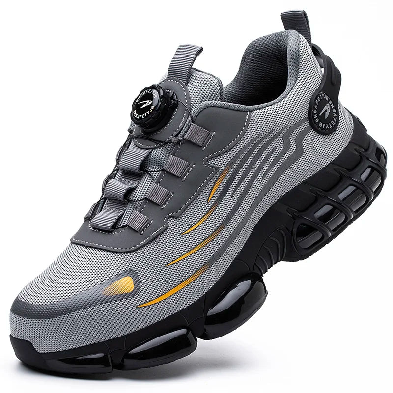 Rotating Button Safety Shoes Men Anti-smash Anti-puncture Work Shoes Fashion Men Safety Sport Shoes Security Protective BootsMen