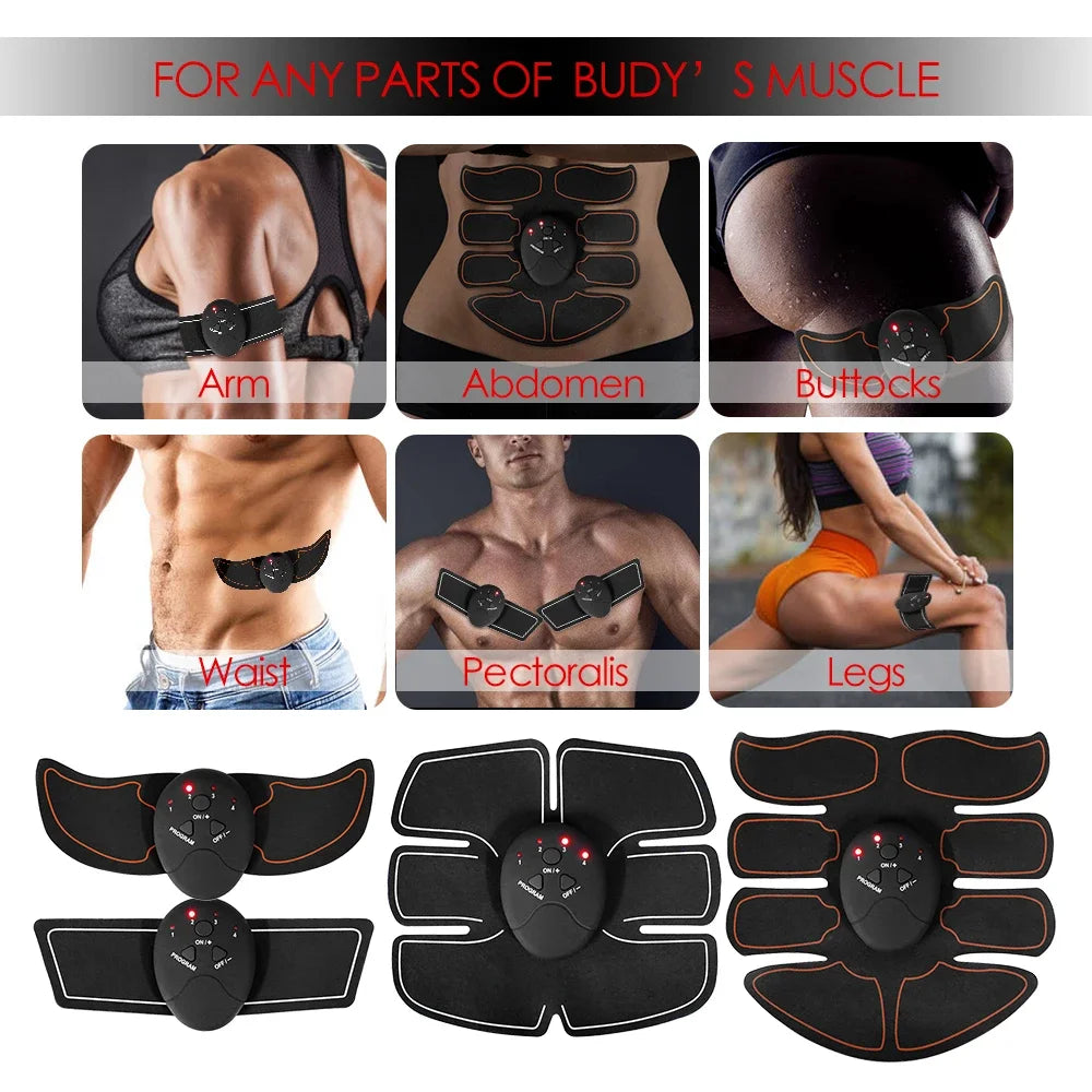 EMS Muscle Stimulator Abdominal Muscle Slimming Massager Hip Training Fitness Fat Burning Buttocks Arm Abdomen Trainer Apparatus