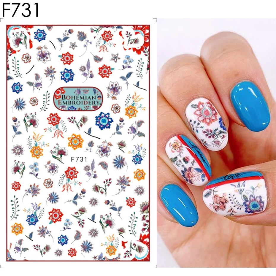 1 STÜCKE Neue Luxuriöse Schmetterling Nagelaufkleber Blume Nageldesign Nagelkunst Liefert Nagelabziehbilder Geeignet Für Frauen Nageldekoration