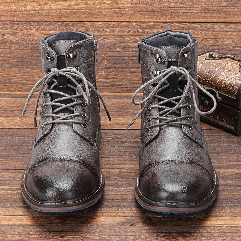 Größe 7-13 Stiefeletten für Männer Herren Lederstiefel Markenstiefel für Männer #AL605