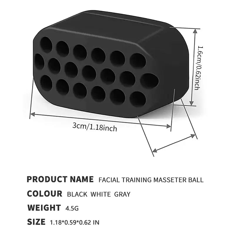 2 PC Silicone Chin Line Exerciser, Facial Muscle Exerciser, Chewing Trainer, Face Slimming Fitness Equipment, Food Grade Silicon
