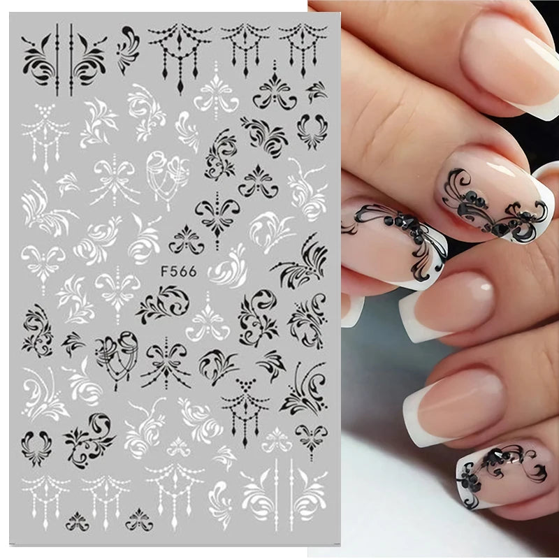 1 STÜCKE Neue Luxuriöse Schmetterling Nagelaufkleber Blume Nageldesign Nagelkunst Liefert Nagelabziehbilder Geeignet Für Frauen Nageldekoration