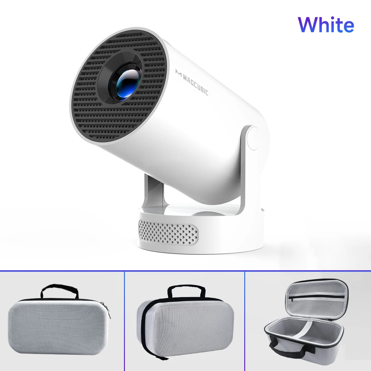 Magcubic 4K HY300 Pro + Projector Built in 5W Speaker 1280*720P Android 11 8000 Lumens Wifi6 BT5.4 Outdoor Portable Projector