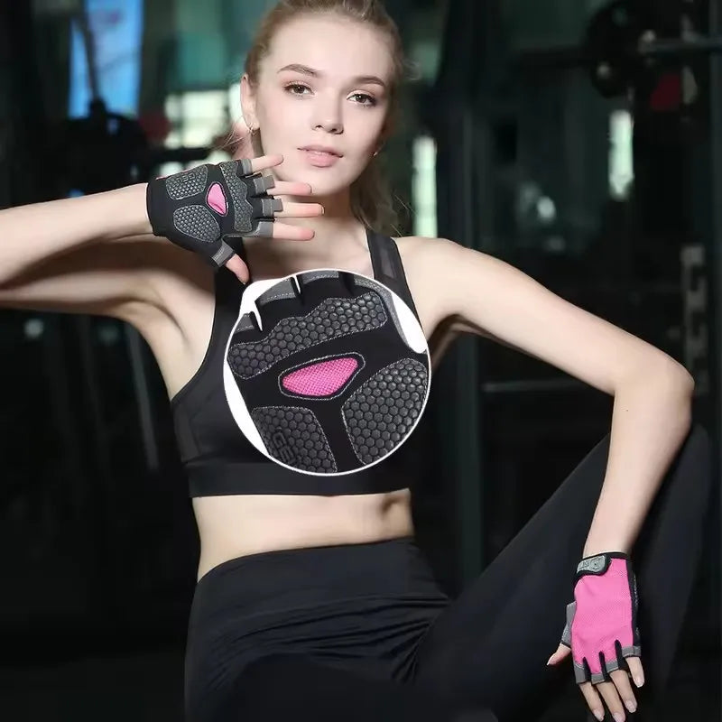 Breathable Anti-Slip Half Finger Gloves for Fitness Cycling Summer Gym Cycling Gloves for Men And Women Bicycle Riding Fishing