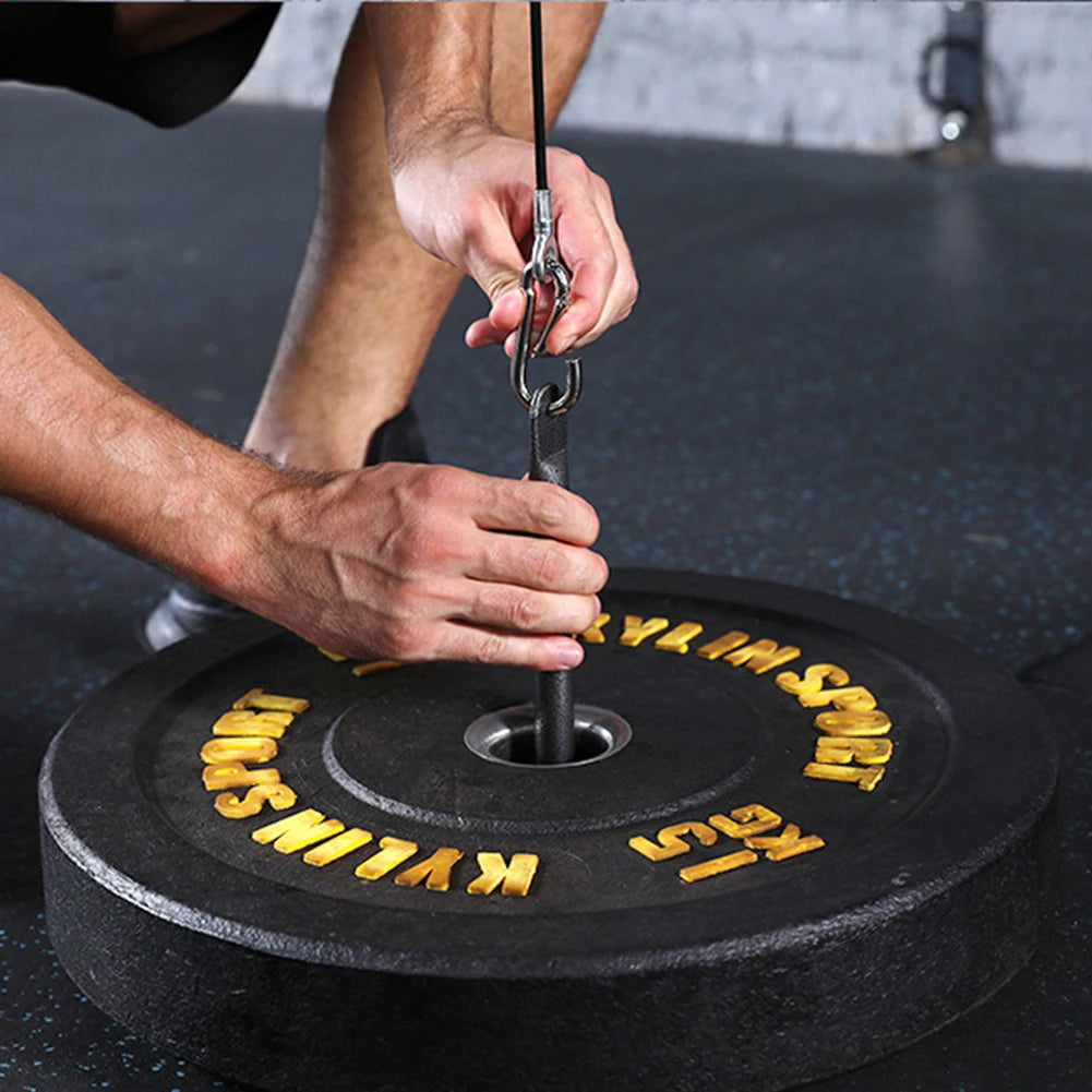 DIY Weight Lifting Workout Set Rotatable Steel Wire Rope Roller Slide Suit Adjustable Length Convenient Gym Sport Accessories