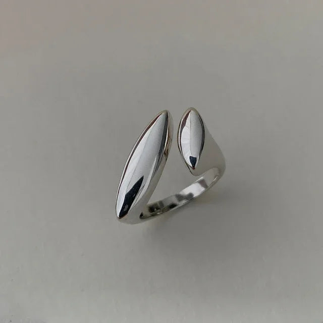 BF CLUB 925 Sterling Rings for Women Fashion Geometric Handmade Irregular Strip Ring Party Christmas Gift